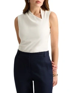 Akiyo Asymmetric Top in Ivory