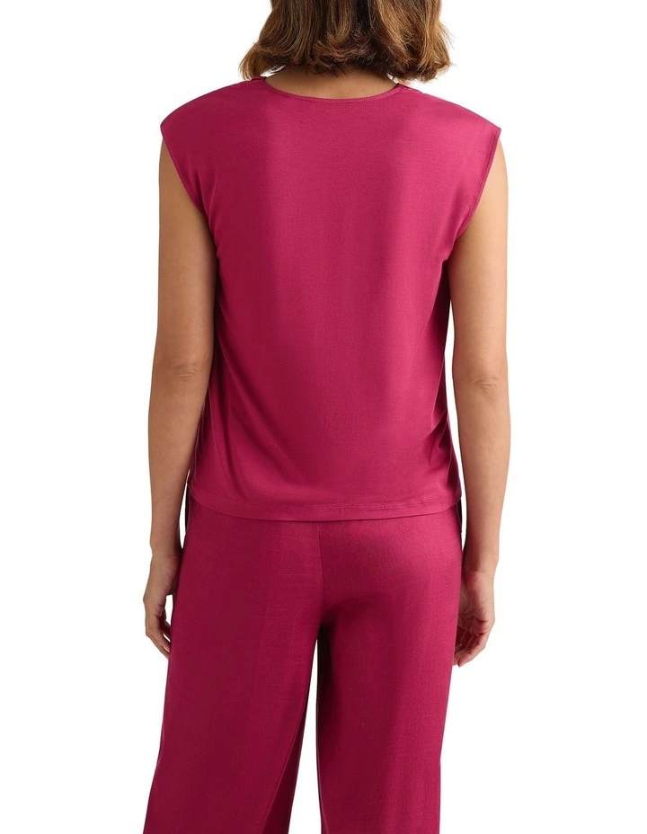 Tui Silk Mix Top in Beaujolais image 2