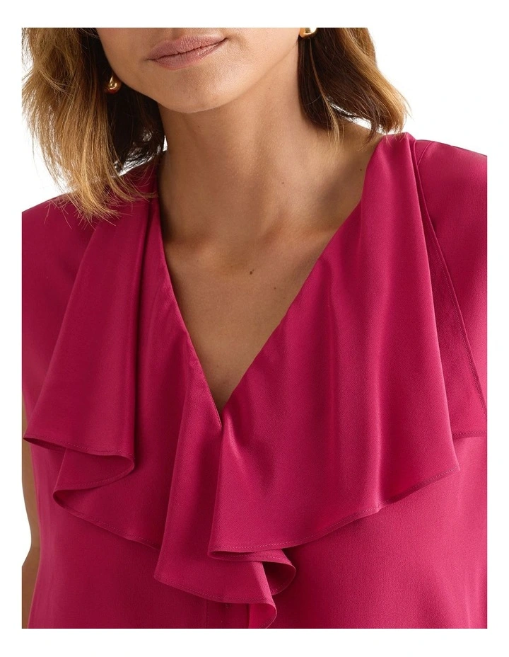 Tui Silk Mix Top in Beaujolais image 3