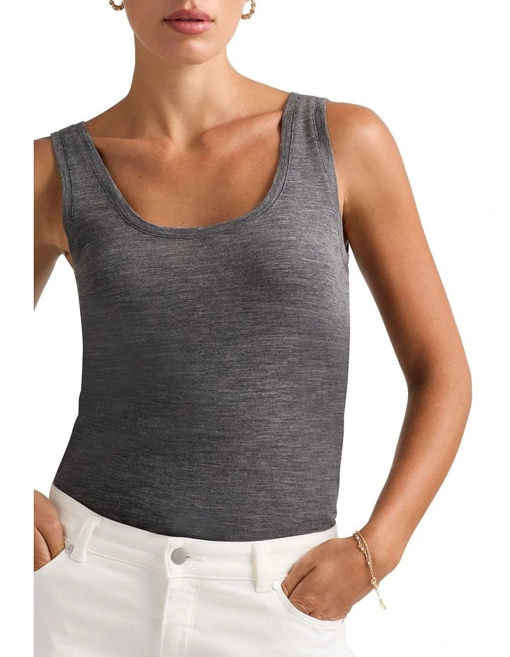 Marslie Babywool Tank in Charcoal image 1