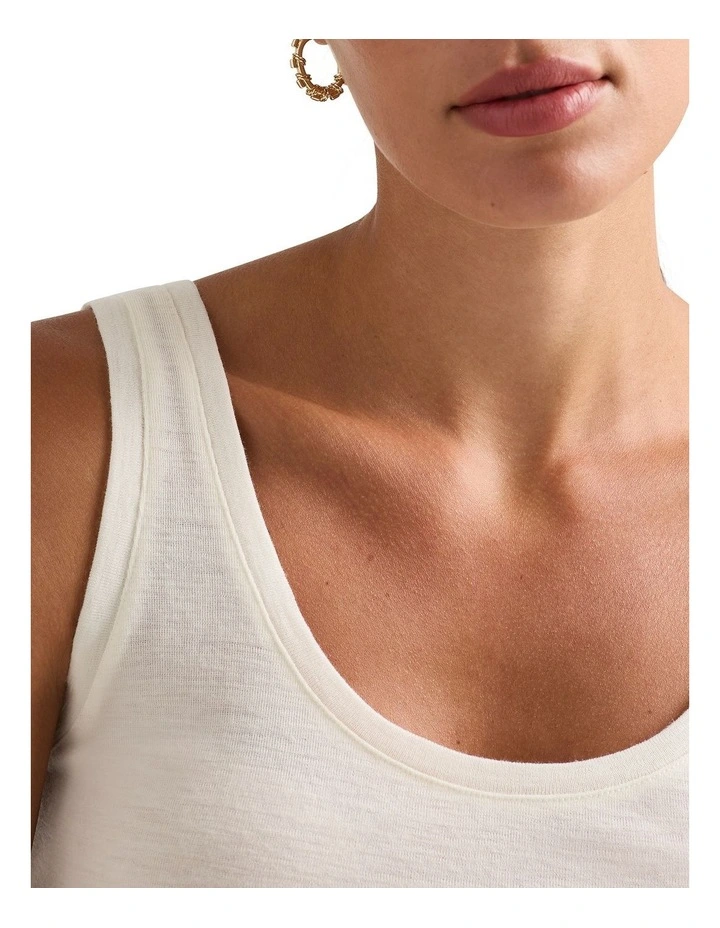 Marslie Babywool Tank in Ivory image 3