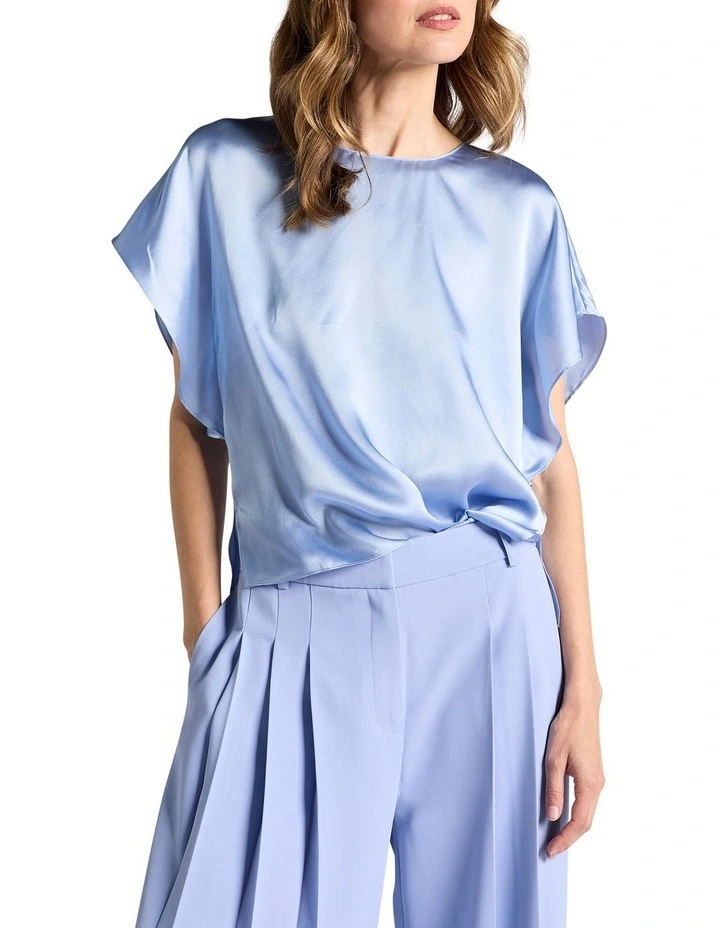 Orion Silk Blouse in Cornflower Blue image 1