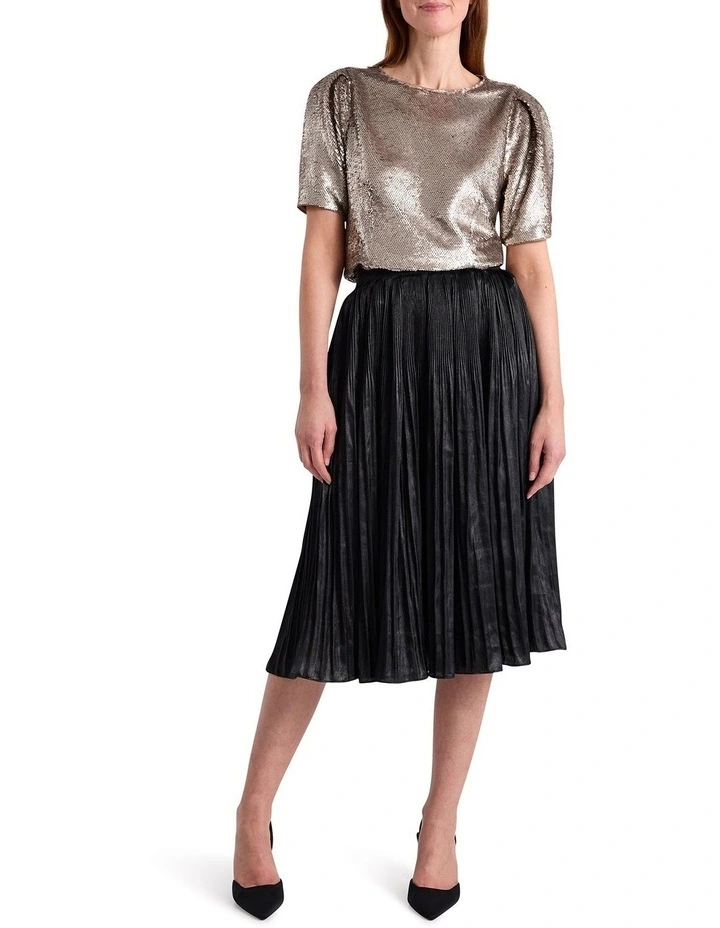 Inez Sequin Top in Gilver image 2