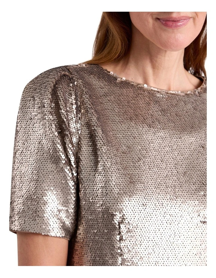 Inez Sequin Top in Gilver image 3