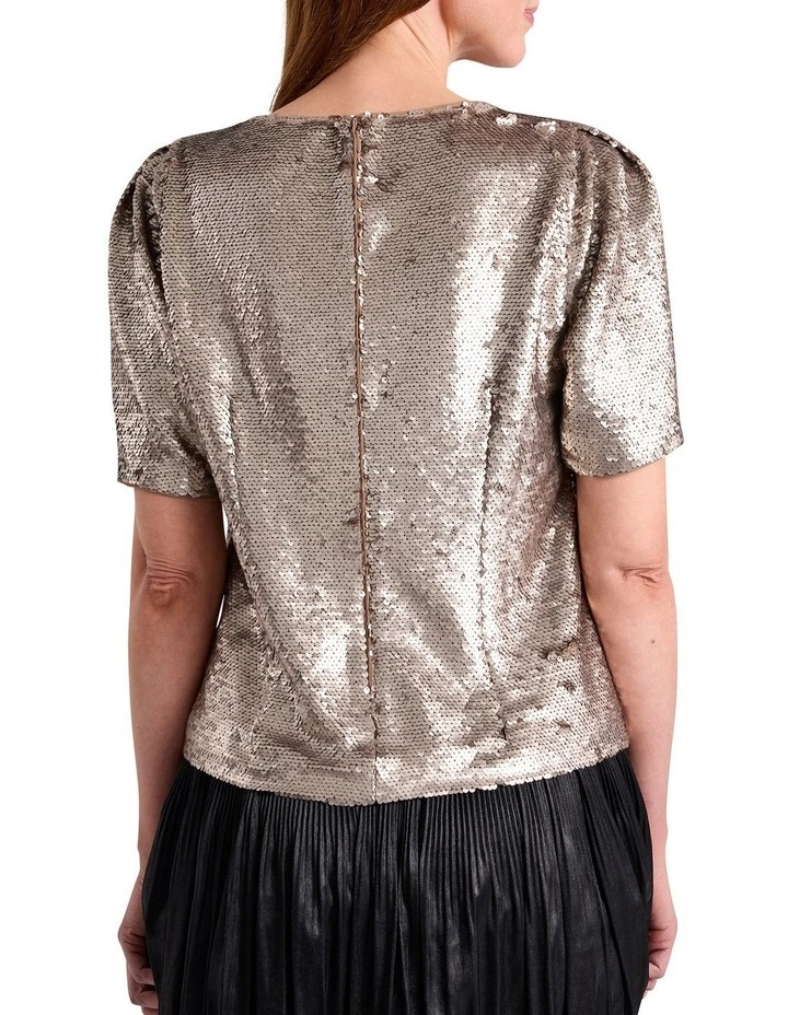 Inez Sequin Top in Gilver image 4