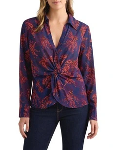 Clarissa Silk Blouse in Neptune Multi
