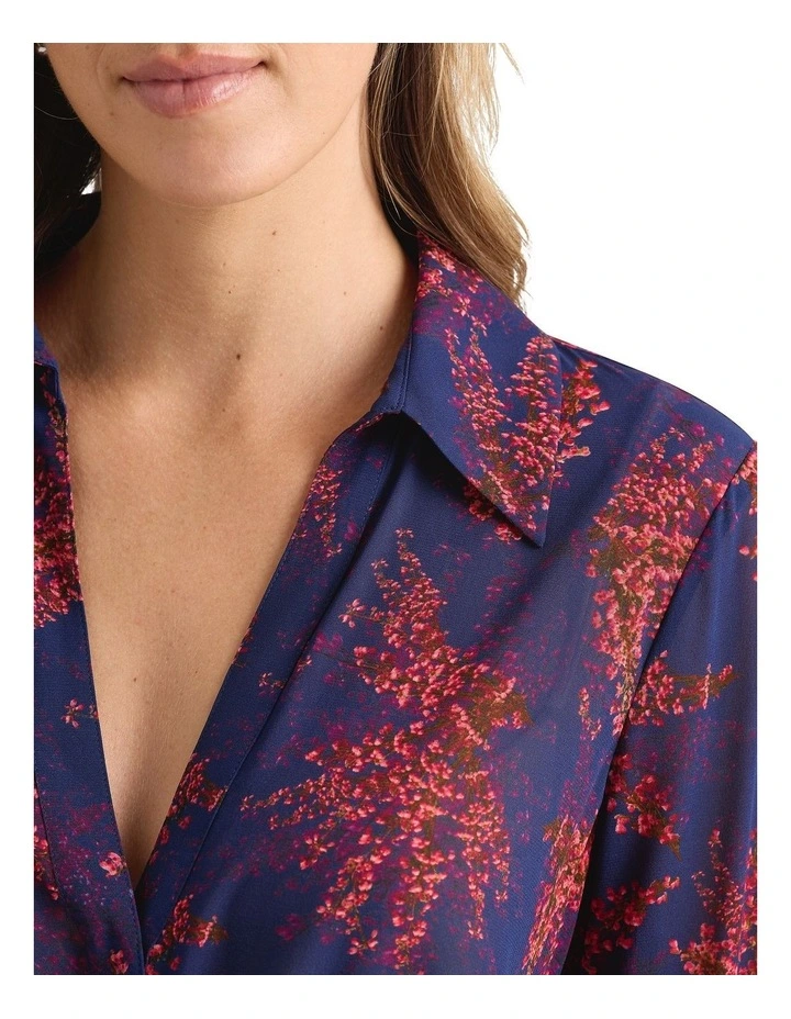 Clarissa Silk Blouse in Neptune Multi image 3