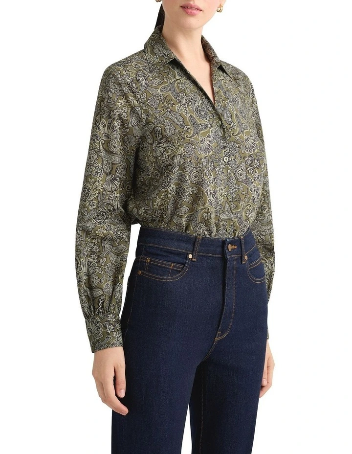 Noella Cotton Blouse in Olio Multi image 1
