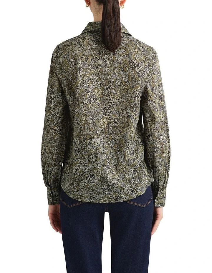 Noella Cotton Blouse in Olio Multi image 2