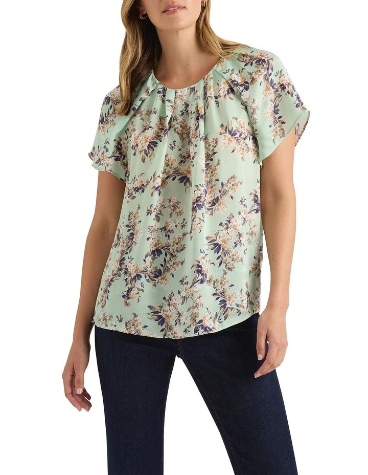 Sansi Viscose Top in Lichen Multi image 2