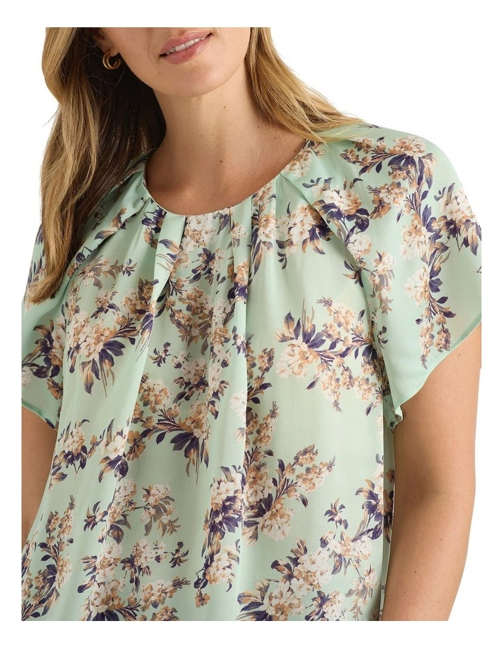 Sansi Viscose Top in Lichen Multi image 4