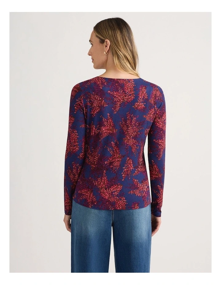 Clarissa Jersey Top in Neptune Multi image 3