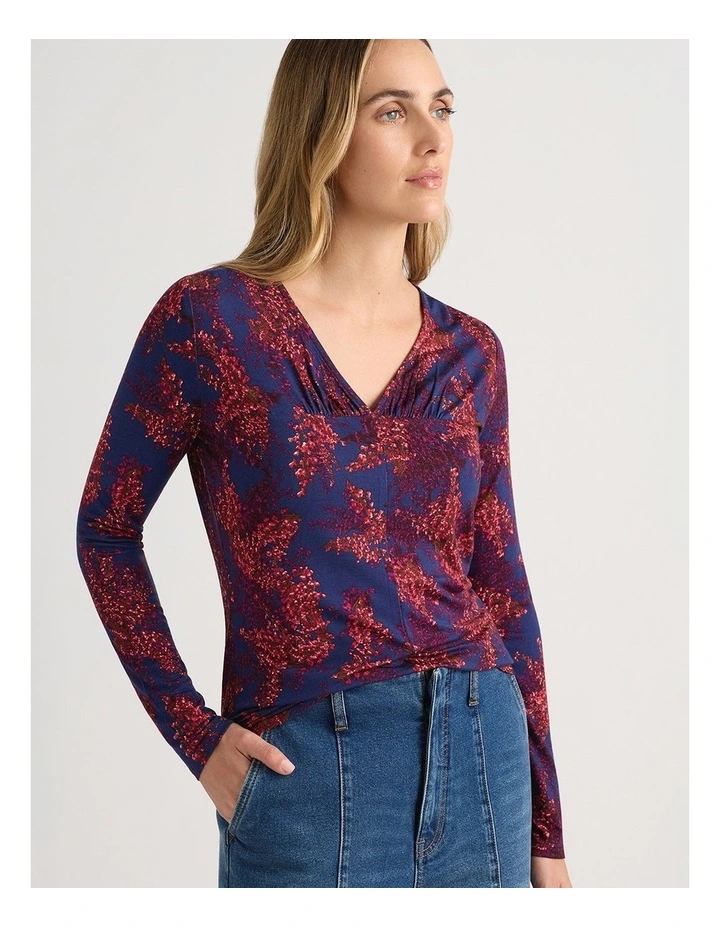Clarissa Jersey Top in Neptune Multi image 4