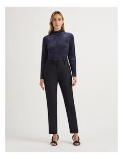 Comet Devore Top in Caviar Blue