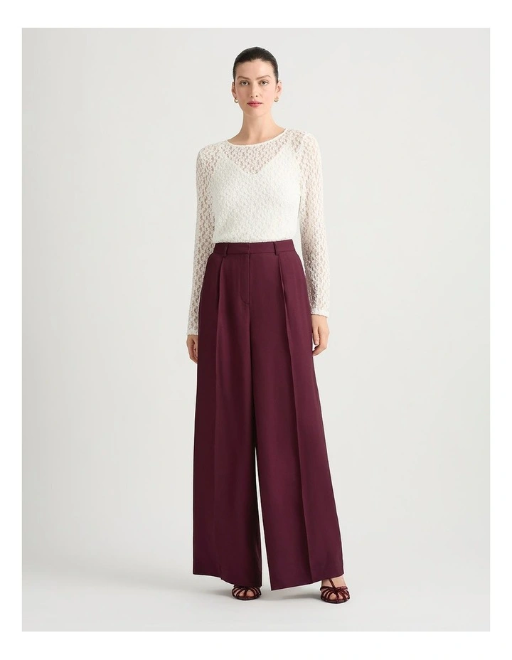 Maelis Lace Cotton Top in Ivory image 1