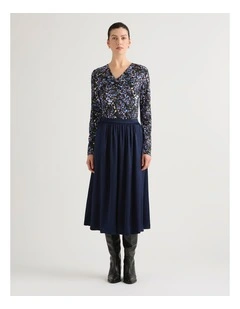 Heidi Babywool Top in Blue Multi