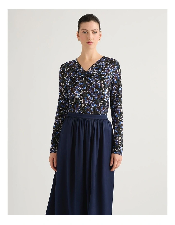 Heidi Babywool Top in Blue Multi image 2