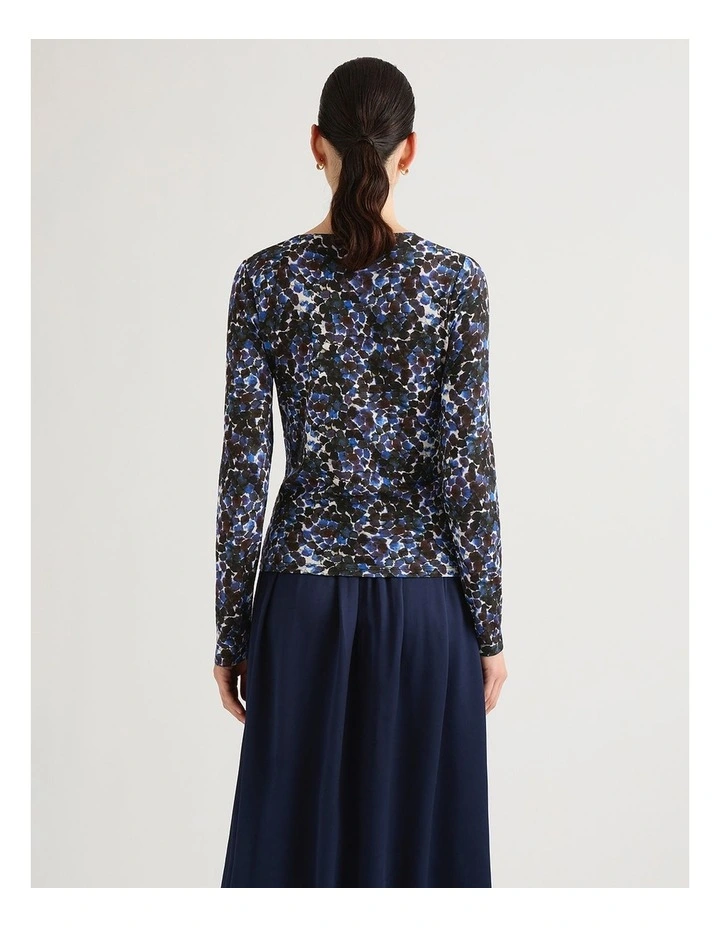 Heidi Babywool Top in Blue Multi image 3