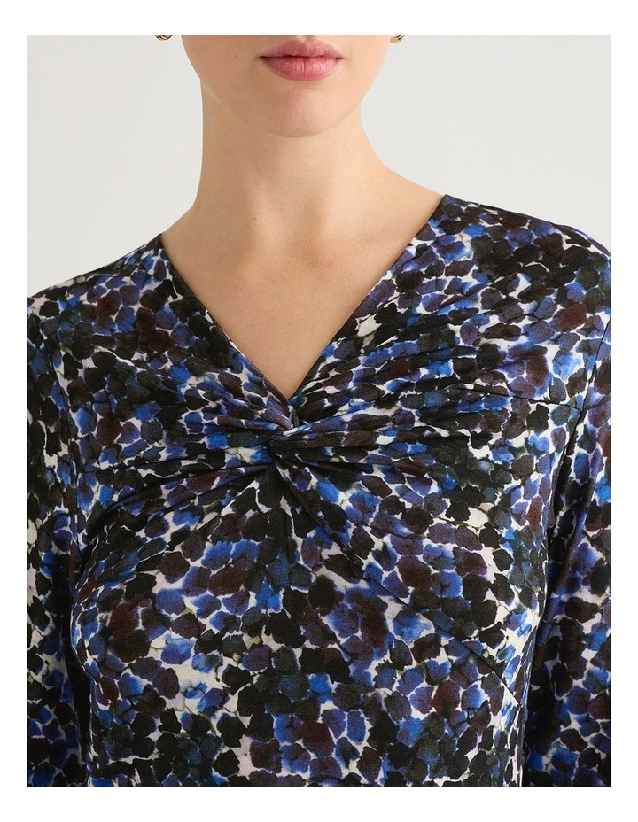 Heidi Babywool Top in Blue Multi image 4