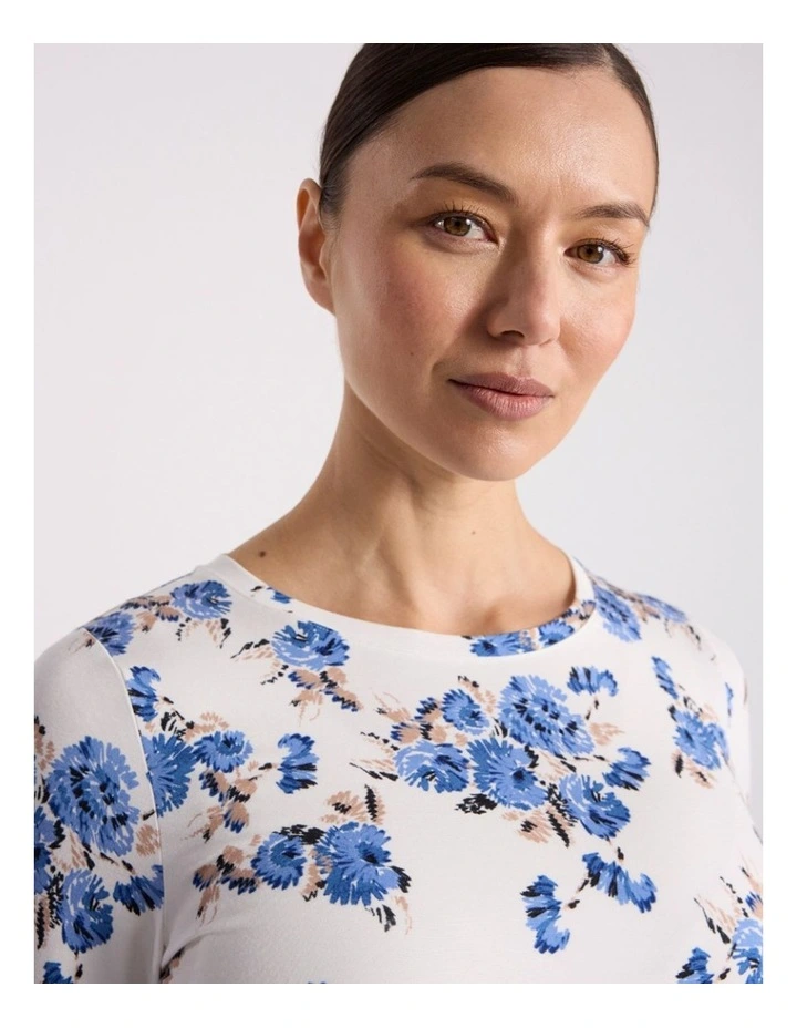 Fran Bamboo Top in Ivory Multi image 2