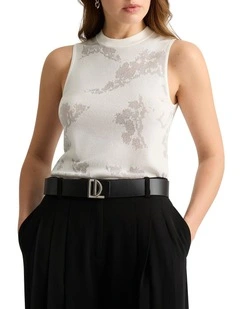 Lafayette Knit Tank in Ivory