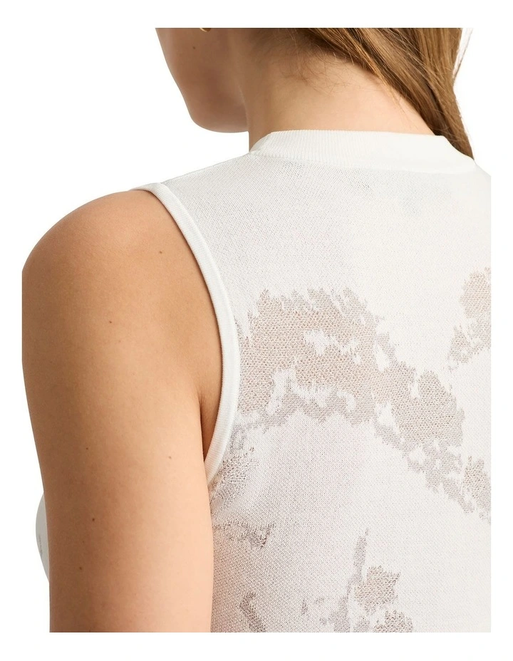 Lafayette Knit Tank in Ivory image 3