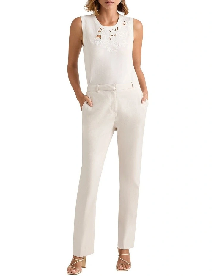 Petra Knit Tank in Ivory image 3