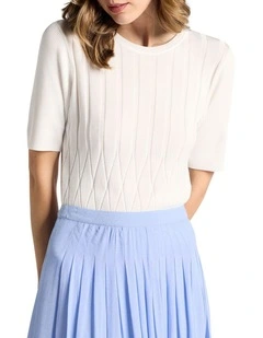 Fabiana Knit Top in Ivory