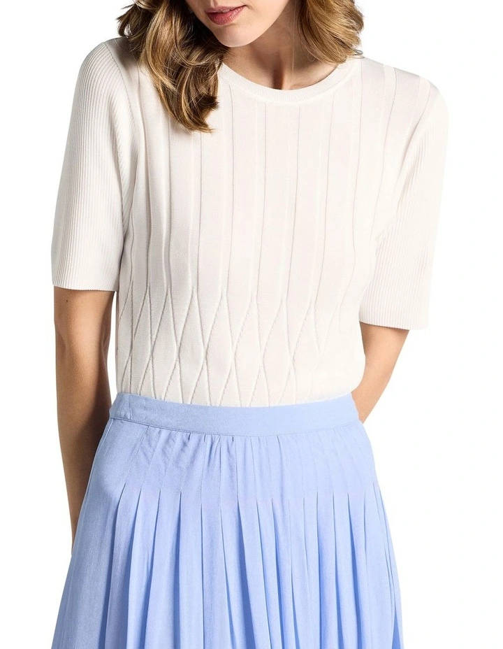Fabiana Knit Top in Ivory image 1