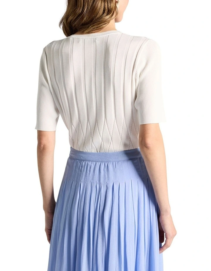 Fabiana Knit Top in Ivory image 4