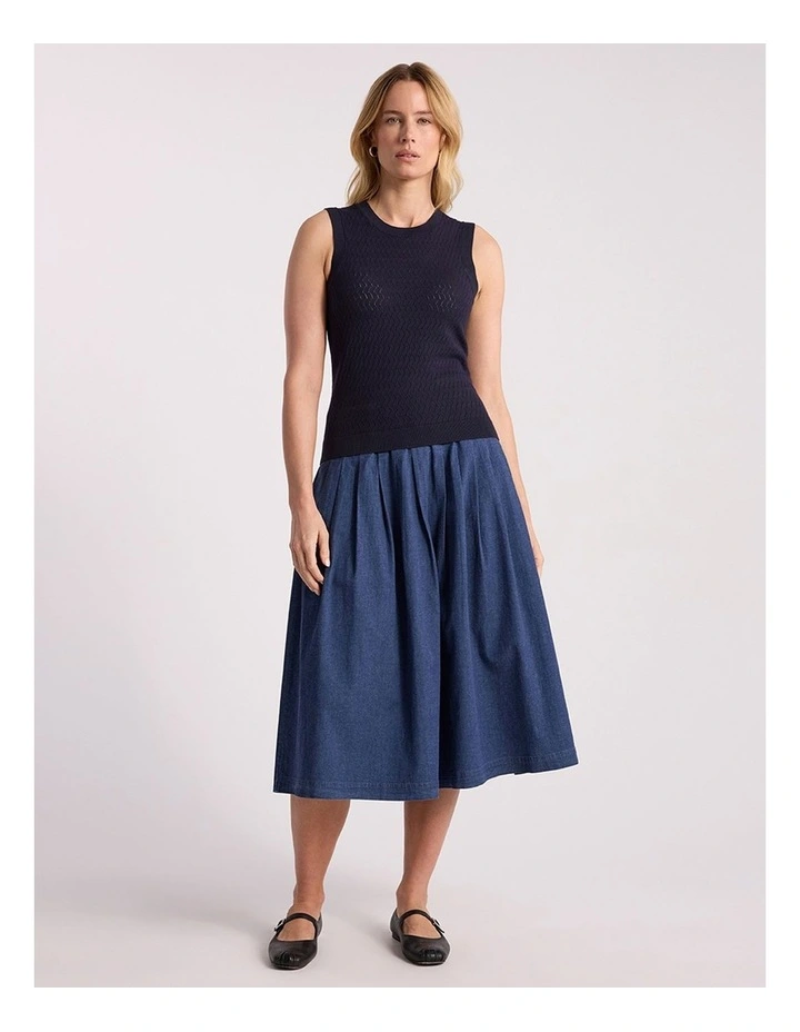 Allegra Knit Tank in Navy image 1