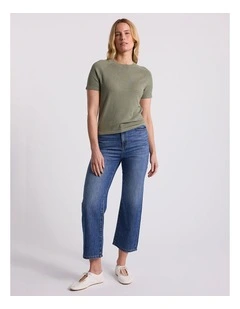 Aurdrie Linen Blend Knit in Oregano Green