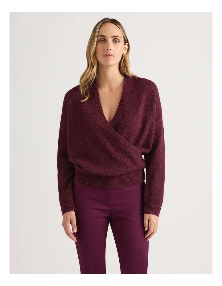 Lark Wrap Knit in Fig image 1