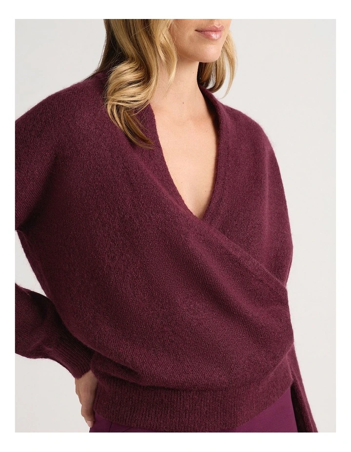 Lark Wrap Knit in Fig image 4