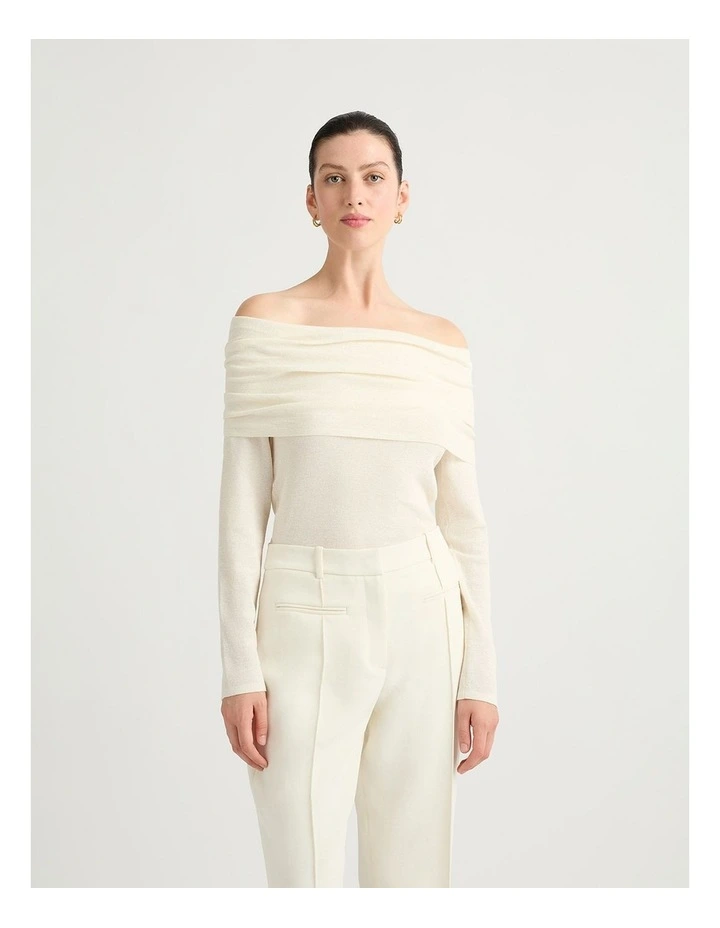 Laylita Off Shoulder Knit in Ivory image 2