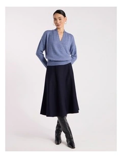Lark Wrap Knit in Cadet Blue