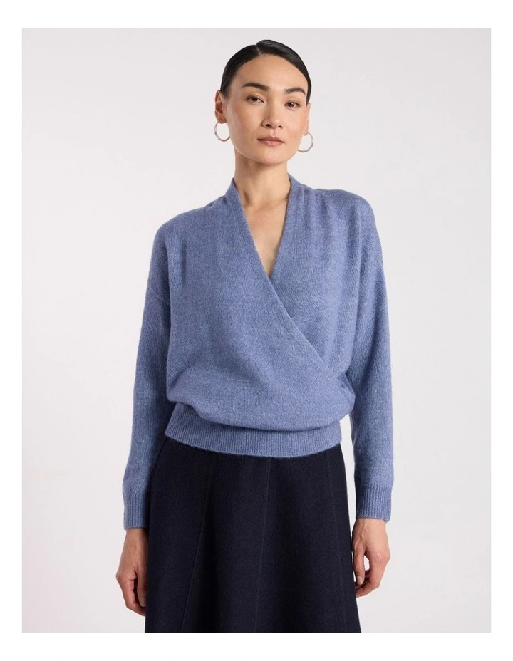 Lark Wrap Knit in Cadet Blue image 2