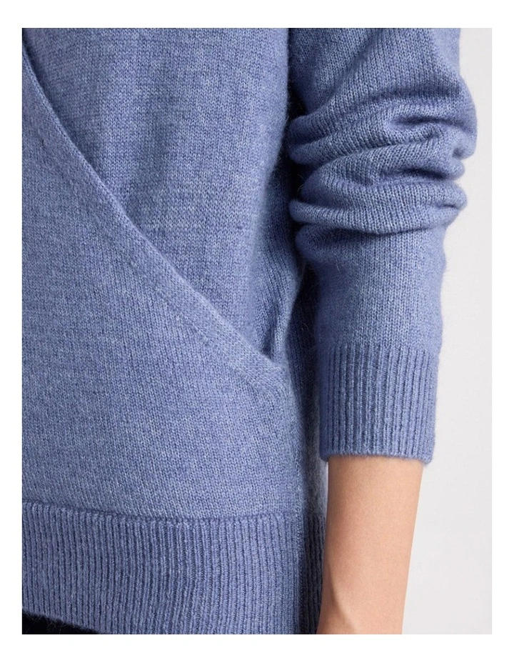 Lark Wrap Knit in Cadet Blue image 3
