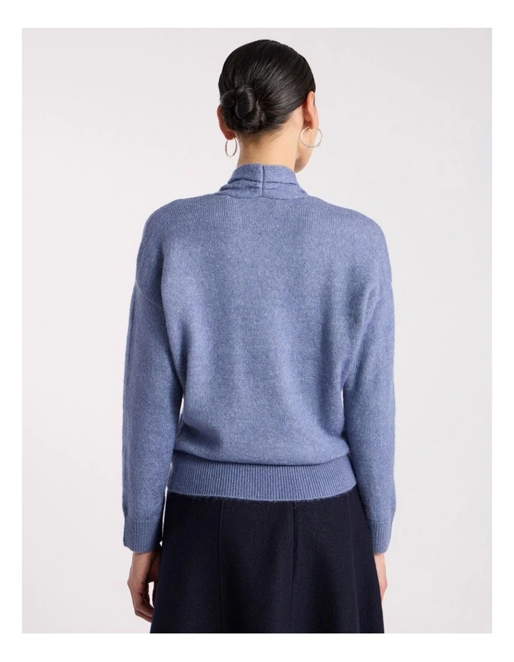 Lark Wrap Knit in Cadet Blue image 5