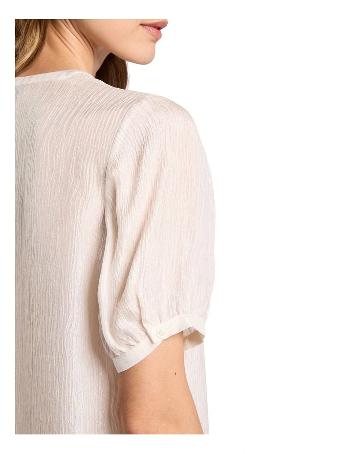 Lotus Silk Blend Blouse in Ivory image 4