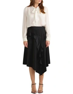 Salma Pussybow Blouse in Ivory