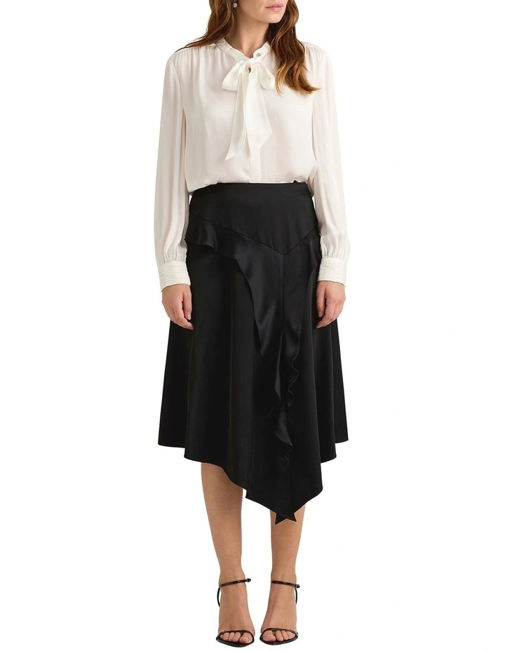 Salma Pussybow Blouse in Ivory image 1