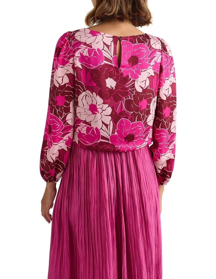 Seraphina Viscose Blouse in Pomegranate Multi image 2