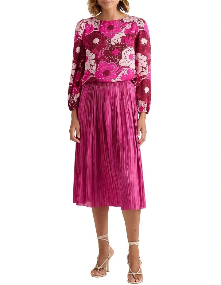 Seraphina Viscose Blouse in Pomegranate Multi image 3