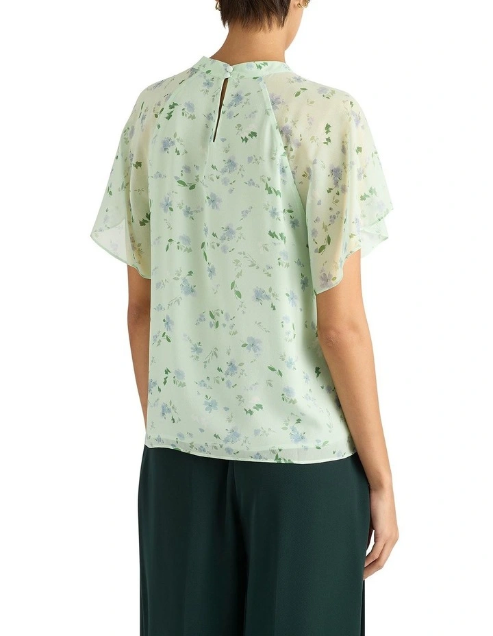 Edie Silk Blouse in Sage Multi image 2