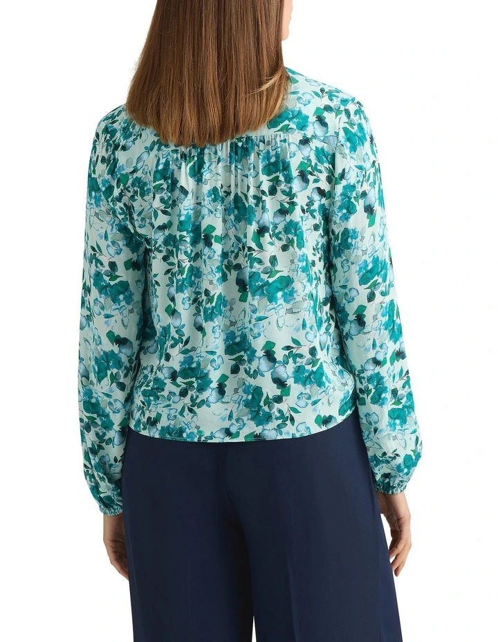 Aurinda Viscose Blouse in Teal Multi image 4