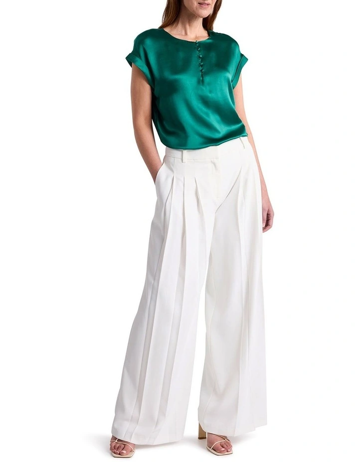 Evande Silk Blouse in Teal image 2