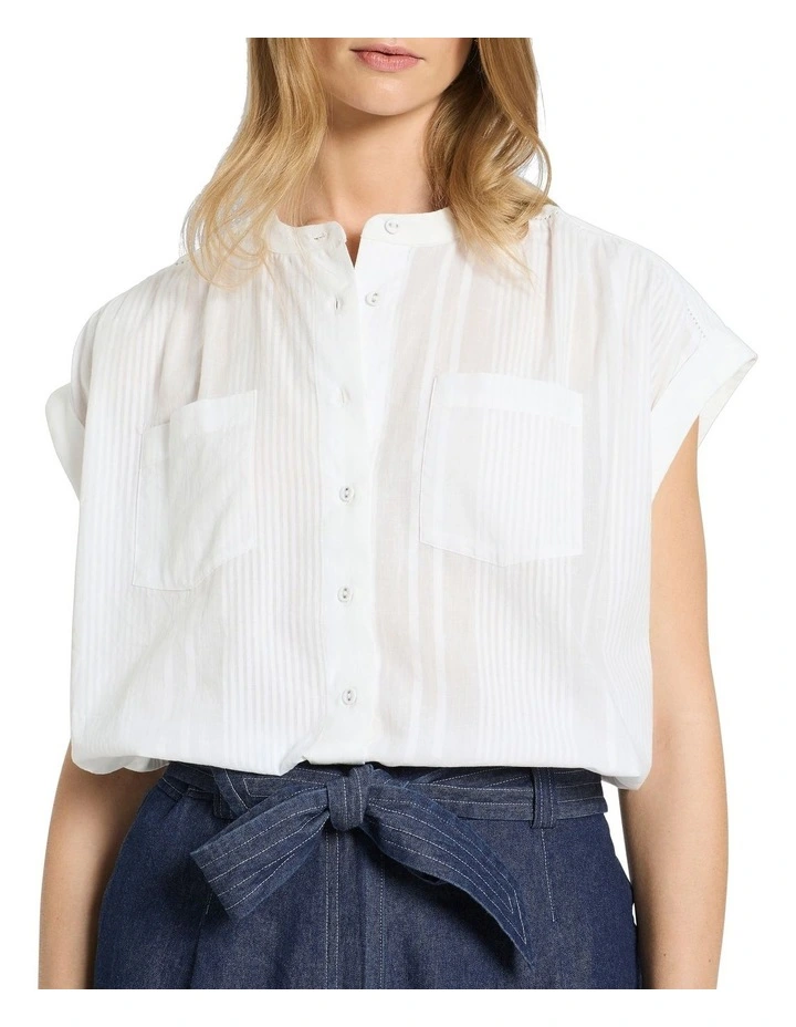 Sena Textured Top in White image 1