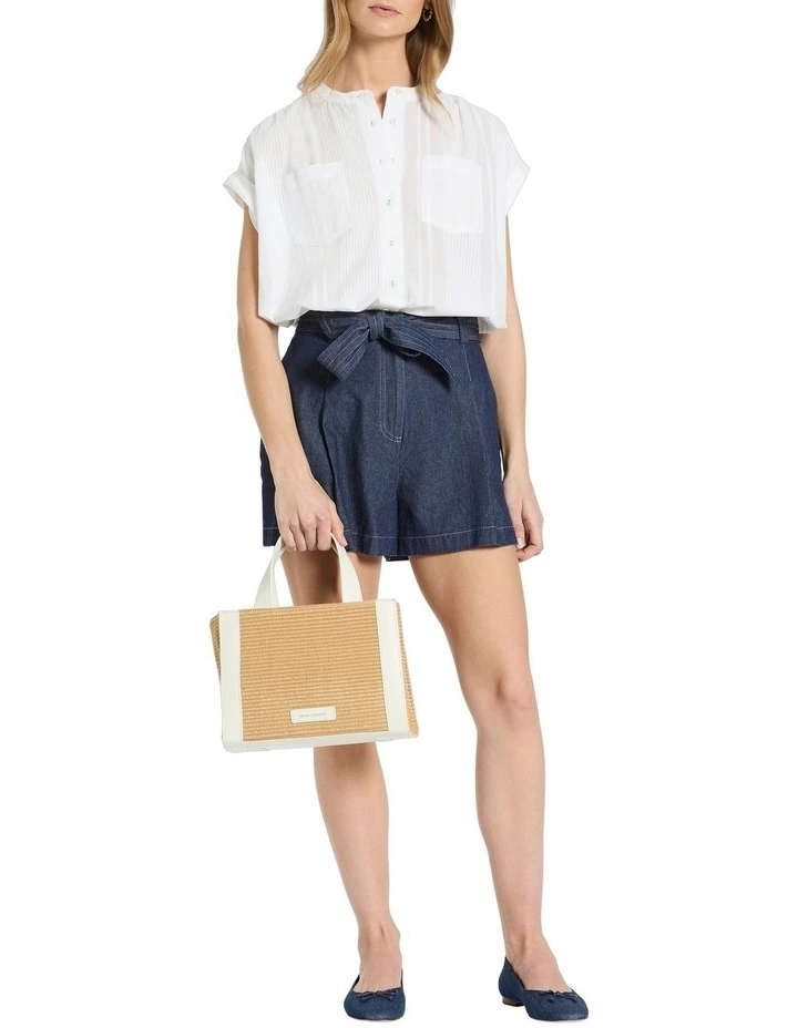 Sena Textured Top in White image 2