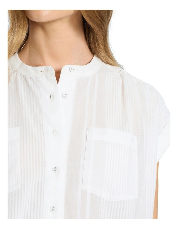 Sena Textured Top in White image 3